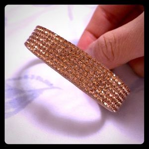 Guess brand rose gold colored snap bracelet